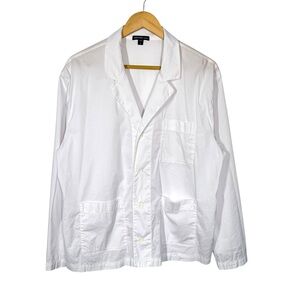 James Perse White Blazer Chore Coat Women 4 XL Lightweight Thin Spring Cotton